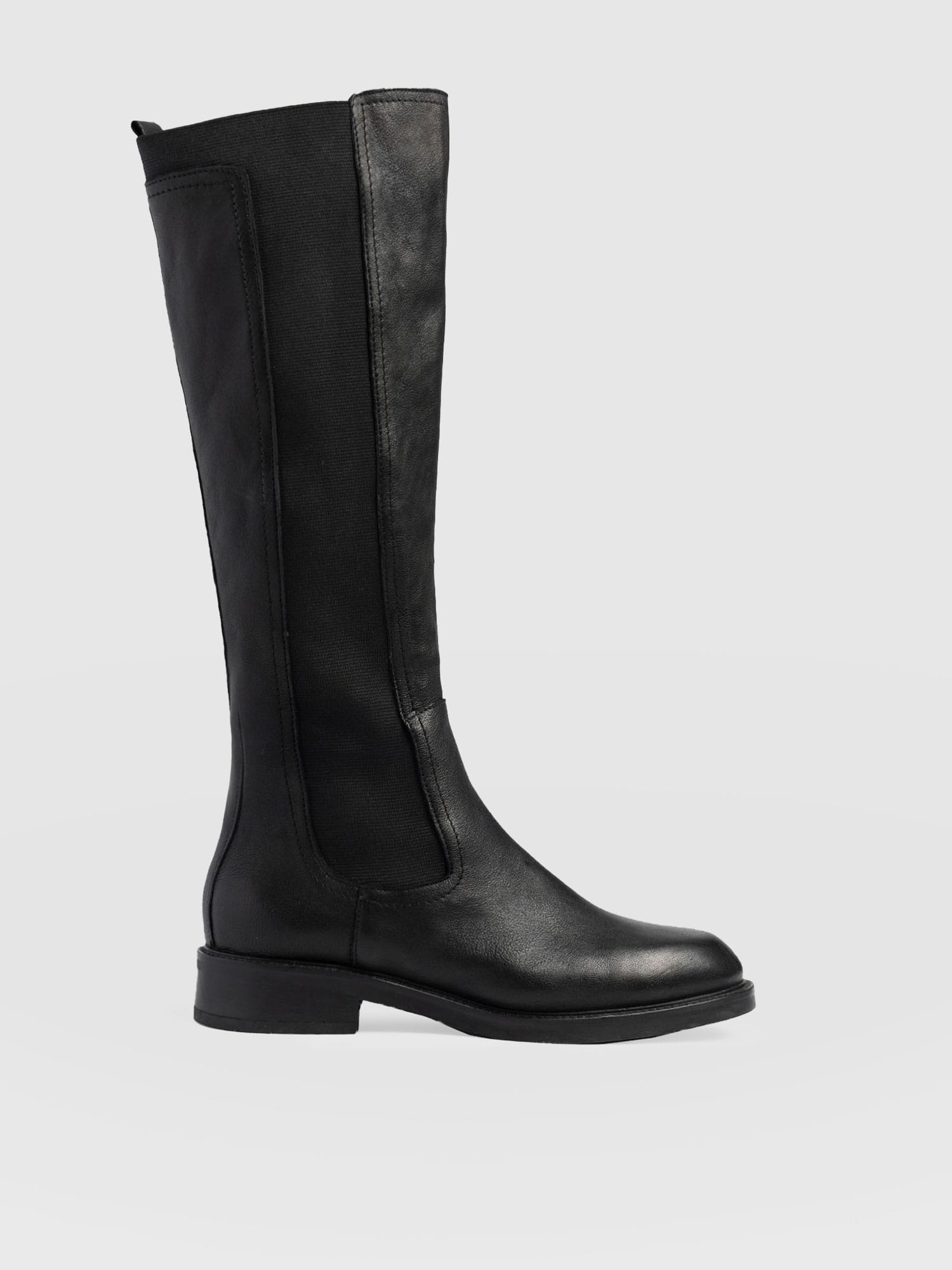 Evelyn Knee High Boot Black - Women's Leather Boots | Saint + Sofia® EU
